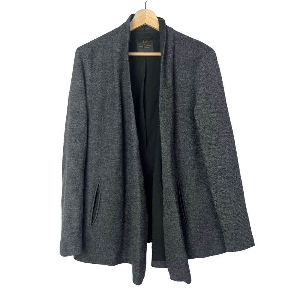 David Lawrence Charcoal Gray Open Front Wool Jacket‎ 14